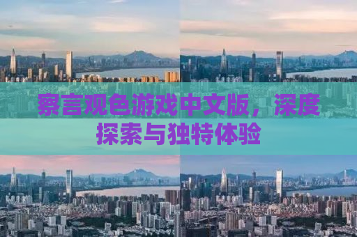 察言观色游戏中文版，深度探索与独特体验