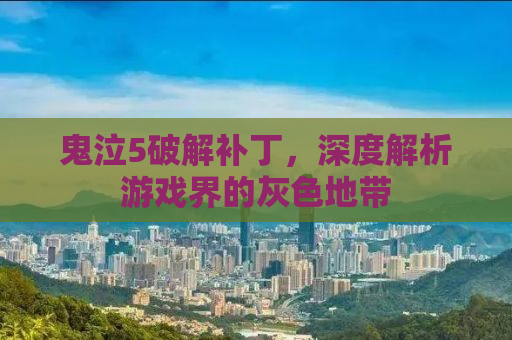 鬼泣5破解补丁，深度解析游戏界的灰色地带