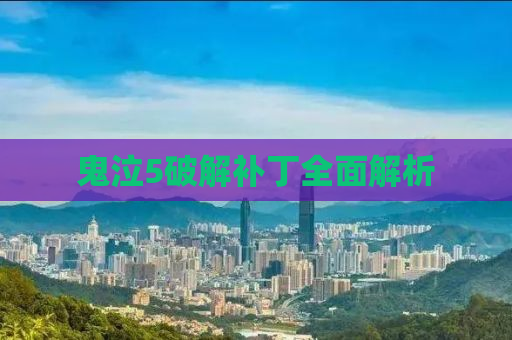 鬼泣5破解补丁全面解析