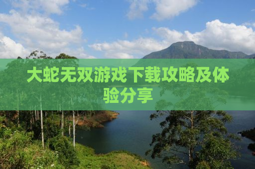 大蛇无双游戏下载攻略及体验分享