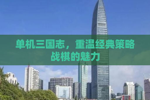单机三国志，重温经典策略战棋的魅力