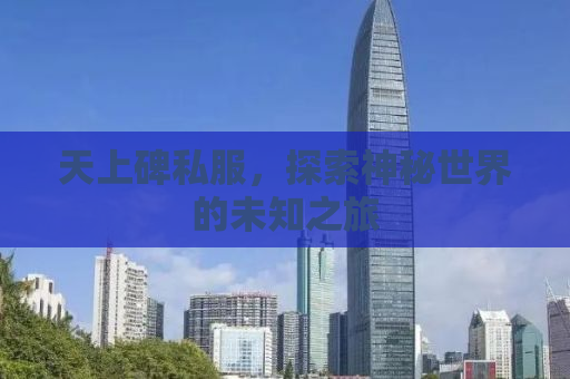 天上碑私服，探索神秘世界的未知之旅