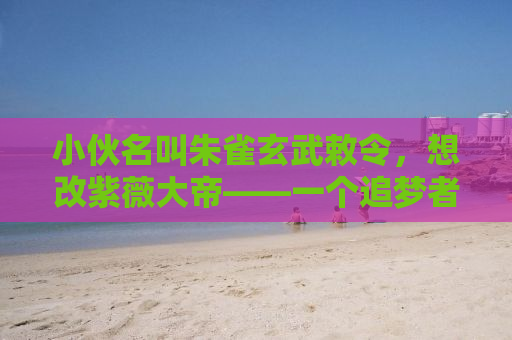 小伙名叫朱雀玄武敕令，想改紫薇大帝——一个追梦者的自我超越
