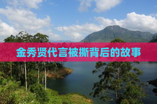 金秀贤代言被撕背后的故事